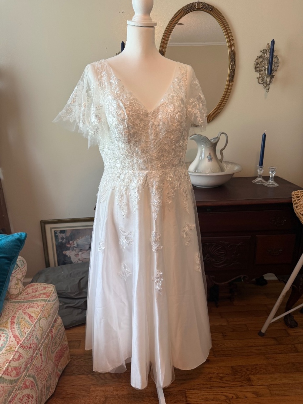 Beautiful All White Wedding Dress